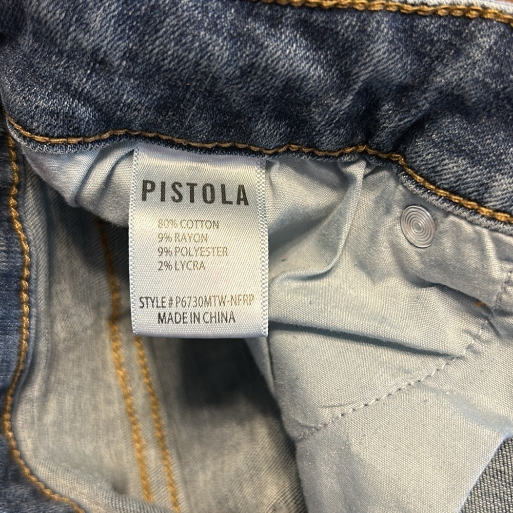 Women’s Pistola Crop skinny Jean size 28” waist 25” inseam 9” rise distressed - Picture 4 of 4